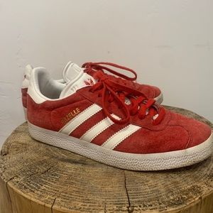 Red Adidas Gazelle Sneakers